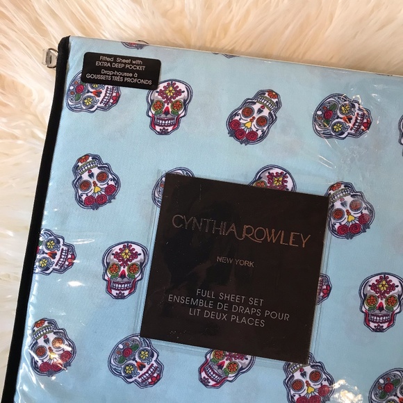 CYNTHIA ROWLEY Full Sheet Set Blue - Picture 4 of 5